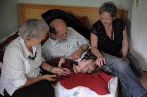 z Babcią, Dziadkiem i Prababcią z Babcią, Dziadkiem i Prababcią