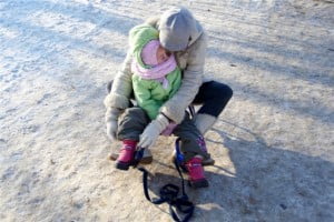 w parku na saneczkach