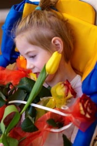 piękna Julcia i kwiatki