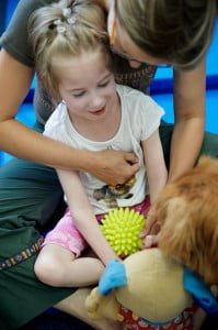 z piłeczką Michałkowo, ćwiczenia, rehabilitacja, turnus, dogoterapia