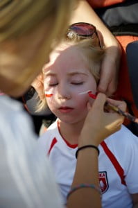 malowanie Julci siatkówka, mecz, memoriał humerta wagnera, kibic, polska-brazylia