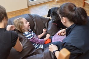 Jula z Negrą  kynoterapia,dogoterapia, polskie towarzystwo kynoterapeutyczne