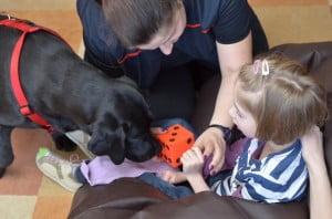 Julka z Negrą i Anią  kynoterapia,dogoterapia, polskie towarzystwo kynoterapeutyczne